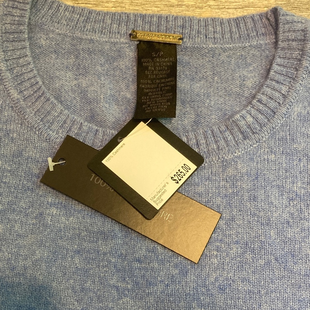 Magaschoni Cashmere Blue Sweater - Picture 3 of 6